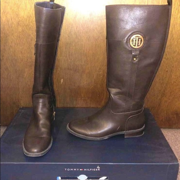 Tommy Hilfiger Shoes - Tommy Hilfiger Ilia2 Riding Boot in Dark Brown